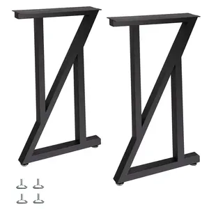 Concise style Triangle Heavy duty table bench legs powder painted black steel legs H28''*580mm furniture cabinet metal legs