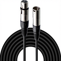 Câble Micro XLR 5M – Lot de 4 – Premium 3 Broches Équilibré Mâle/Femelle en Cuivre Sans Oxygène avec Gaine PVC Tressée pour Microphone DMX