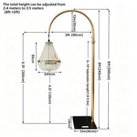 Support de tringle et de rideaux doré de 8 à 12 pieds, support de lustre, support d'arche décorative, structure de toile de fond en treillis pour décoration de mariage