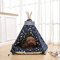 Tente tipi pour animaux de compagnie, lit tipi pour chien et chat, maison pour chien portable et lavable, lits pour chiots intérieur/extérieur