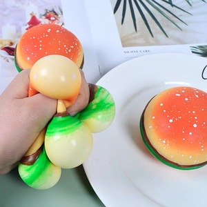 High Quality TPR Simulation Food Hamburgers <b>Squishy</b> Stress Balls Flour Filling Slow Return Squeeze Stress Relieve Toys for Kids - Product Image 5