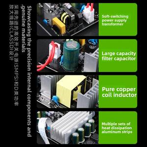 เครื่องขยายเสียง <span class=keywords><strong>TEYUN</strong></span> M100 Class D 1U ระดับมืออาชีพ ช่องสัญญาณคู่ ระบบดิจิตอล เหมาะสำหรับการแสดงบนเวที ห้องประชุม และคาราโอเกะ - Product Image 4