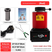 1kg 2kg 3kg Petit kit de four de fusion à induction en or, argent et cuivre Outil de fusion avec caractéristiques expérimentales de fusion de l'or