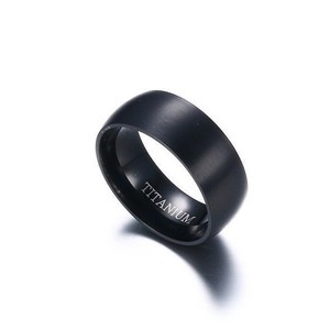 Trendige Geometrische Schwarze Titan-Ringe für Herren Europäische & Amerikanische Mode Großhandel - Product Image 5