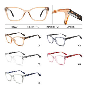 TR90メガネフレーム女性キャットアイファッションCPテンプルブルーライトブロッキング遠近両用眼鏡 - Product Image 2