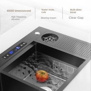 Machine de lavage et de purification intelligente à ultrasons YEETE pour fruits et légumes, finition chromée, désinfection et stérilisation - Product Image 2