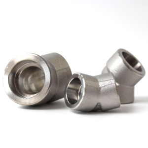 เหล็กกล้าไร้สนิม 304 316 3000 #   ข้อต่อท่อแรงดันสูง 6000 ปอนด์ แบบเกลียวและเชื่อมซ็อกเก็ต ข้องอ 45 และ 90 องศา - Product Image 3