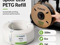 Filament de recharge PETG sans bobine Yuguo 1,75 mm, 350 m, haute résistance, pour imprimante 3D Bambu Lab Creality, 8 couleurs