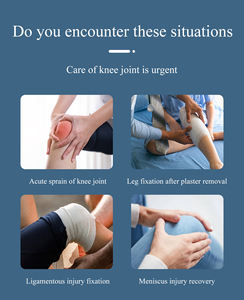 Fixateur de l'articulation du genou en aluminium Orthèses de soutien des jambes Membres inférieurs Patella <span class=keywords><strong>externe</strong></span> Genouillère pour la rééducation des fractures ligamentaires - Product Image 6