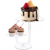 Support à gâteau à étages en acrylique transparent, dimensions personnalisables, plateau de décoration moderne pour anniversaires, festivals, bars et fêtes