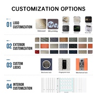 Homisafe Coffret de rangement pour montres en acier biométrique de qualité supérieure avec 9 rotors, intérieur en cuir, antivol, pour objets de valeur