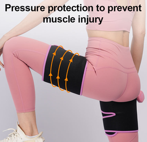 Manchon de soutien respirant en tissu doux, antidérapant et réglable <span class=keywords><strong>pour</strong></span> la prévention des blessures musculaires à la <span class=keywords><strong>cuisse</strong></span> - Product Image 4