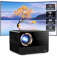Proyector CRE CR67 1200 ANSI Lúmenes 1080P LCD Pico, Portátil, Pequeño, Mini 4K, Enfoque Automático, Android 9, Video Inteligente