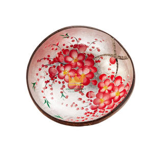 Tazón de Cáscara de Coco Lacado, Ligero, Duradero, Estilo Clásico para Desayuno, Dulces, Uso Artístico, Espacios de Vida Ecológicos - Product Image 1