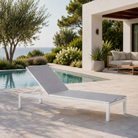 Chaise longue réglable moderne en aluminium, imperméable, pour hôtel, extérieur, bord de piscine, relaxation