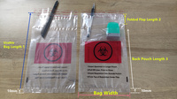 YT Bagmart Biologische Beutel für Laboranwendungen Hochwertige LDPE Einwegbeutel in Rot und Gelb