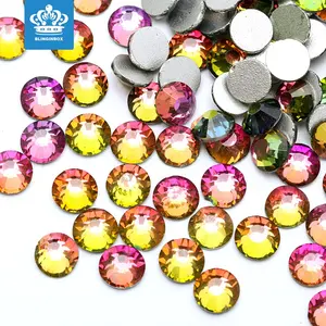 Di Yiwu Cristallo di Bling Nail Art Flatback Strass Glitter per Portachiavi In Pelle