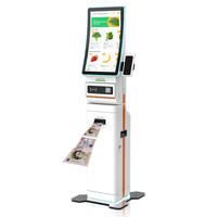 Quiosco Automático Multifuncional para Pagos en Efectivo con Pantalla Táctil Curva de 10 Puntos Android, Reconocimiento Facial y Carcasa Metálica