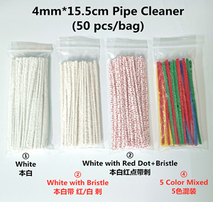 Limpiadores de Pipas Desechables de Algodón Blanco 4mm x 6 Pulgadas Rectos/Cónicos/Cuadrados 50 Unidades/Bolsa para Limpieza de Tabaco/Máquinas Personalizables - Product Image 5