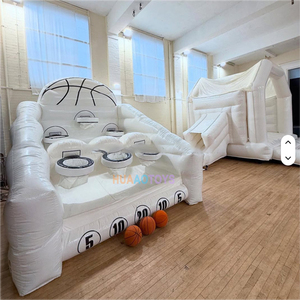 Castillo Inflable Blanco Resistente con Tobogán, Certificado CE, Garantía de 3 Años, Ecológico, para Interiores y Exteriores, Carnaval - Product Image 5