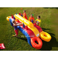 Table de jeu gonflable Airball : Jeu de carnaval interactif avec balles flottantes pour enfants et adultes, idéal pour les fêtes en plein air