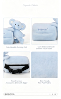 Boîte à mouchoirs de voiture personnalisée en forme d'éléphant, décoration de voiture en peluche, jouet d'éléphant en peluche, cadeau en gros pour tous