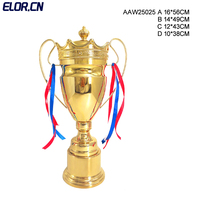 Coupe de récompense ELOR Direct Sales en métal pour voiture de course avec base en bois, trophée en feuille d'or pour réunion annuelle, impression personnalisée