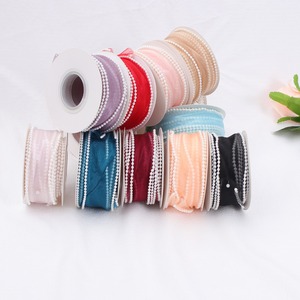 Nastro in Filato per Bouquet di Fiori, Filato Ondulato con Perle, Decorazione per Torte, Confezione Floreale, Decorazioni per Natale, Festa della Mamma e Feste - Product Image 3