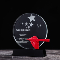Nouveau trophée en cristal de verre gravé rectangulaire de haute qualité personnalisé, objet de collection artistique, stylo à main vierge, magnifique boîte cadeau