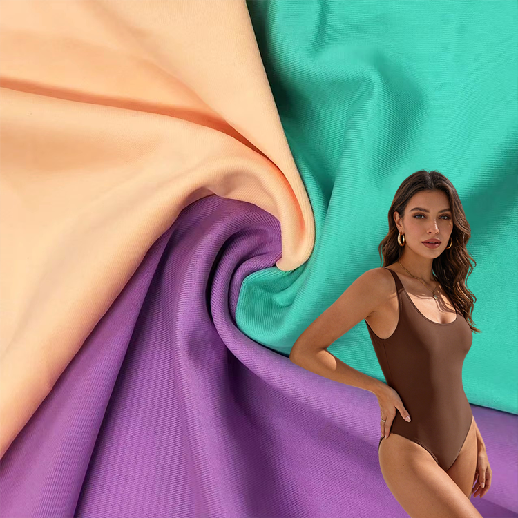 Full Dull Breathable Spandex18% Recycled Polyester82% Knitted Fabric for Swimwear Underwear and Sportswear
