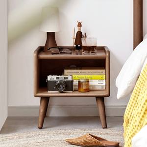 Modern Simple Nordic Bedroom Solid Beech <b>Nightstand</b> Pure Solid Wood Bedside Cabinet with European Beech Storage for Home Use - Product Image 1
