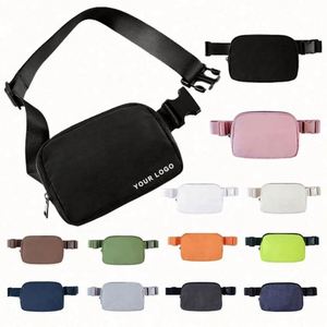 Riñonera de Nylon al por Mayor con Logotipo Personalizado, Riñonera Impermeable a la Moda con Cinturón Ajustable y Cremallera, Bolsa Casual para Viajes y Deportes - Product Image 1