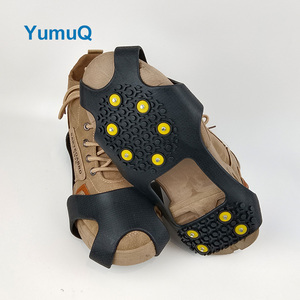 YumuQ Silicone 10 dents chaussures <span class=keywords><strong>d</strong></span>'escalade pointes anti-<span class=keywords><strong>d</strong></span>érapant glace poignées neige Crampons pour bottes de randonnée - Product Image 6