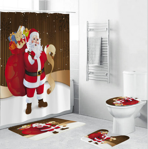 <span class=keywords><strong>Tenda</strong></span> da <span class=keywords><strong>Doccia</strong></span> Natalizia con Stampa Digitale e Set Coordinato - Product Image 4