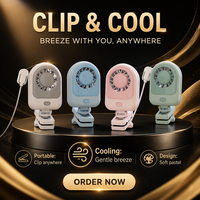 Mini ventilateur portable à clipser compatible IA, haute performance