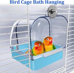 Bañera Colgante de Plástico para Pájaros, Piscina para Pájaros, Bañera para Loros, Piscina para Pájaros Montada en Jaula - Product Image 5