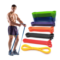 100% látex Natural elástico de alta resistencia Powerlifting Loop movilidad cuerpo estiramiento Pull-Up bandas de asistencia para ejercicios de Fitness