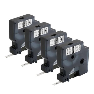 Nastro per <span class=keywords><strong>Etichette</strong></span> Termoretraibili Industriali Compatibile A18051 1/4" Bianco/Nero per <span class=keywords><strong>Stampante</strong></span> <span class=keywords><strong>DYMO</strong></span> 18051 per Etichettatrice Industriale <span class=keywords><strong>DYMO</strong></span> - Product Image 1