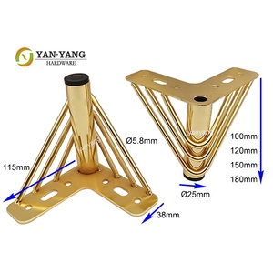 Yanyang Iron Furniture <strong>Sofa</strong> <strong>Bed</strong> Feet Polishing Chrome Gold Zinc Alloy Replacement Metal Cabinet <strong>Black</strong> <strong>Sofa</strong> Leg - Product Image 3