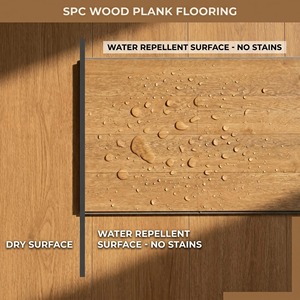Piso SPC con Acabado de Madera Tradicional, 100% Impermeable, Sistema de Click, Loseta Vinílica, Piso Flotante con Núcleo Rígido - Product Image 5