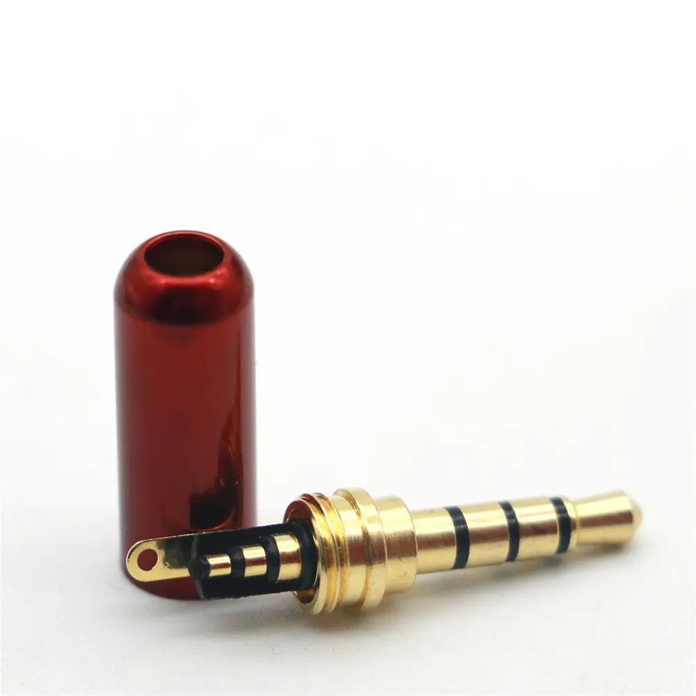 Stereo Audio Plug For Video 6Colour Mini Gold 3.5mm Stereo 4 Pole Headphone Jack Audio Stereo Plug