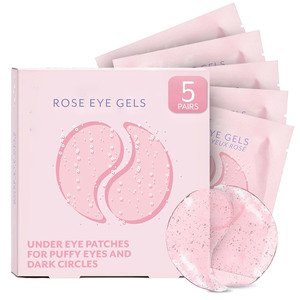 アイパッチ下のプライベートラベルローズ水和ヒアルロン酸酸化防止剤注入アイマスク暗い円を減らすアイパッド - Product Image 1
