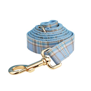 Eco friendly trending products 2025 new arrivals luxury <strong>dog</strong> leash and collar green and <strong>brown</strong> plaid pet collar cotton <strong>dog</strong> bowtie - Product Image 6
