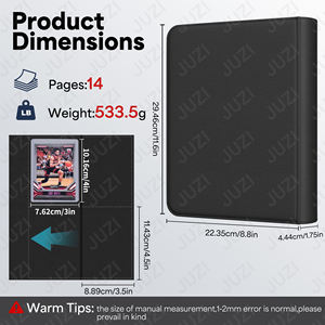 ผู้ผลิต JUZI ผลิตสมุดใส่การ์ดสะสมแบบสั่งทำพิเศษ ดีไซน์หรูหรา ลายโปเกมอน 4 ช่องใส่การ์ด  วัสดุหนัง PU กันน้ำ เป็นมิตรกับสิ่งแวดล้อม พร้อมซิป - Product Image 2