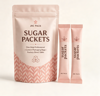 Sachets individuels en aluminium avec logo personnalisé pour thé au lait, café en poudre, sucre – Mini-sachets en bande