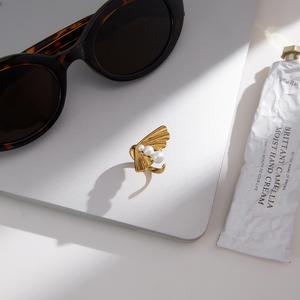 Bague en acier inoxydable Jeding style européen et américain, perle, haut de gamme, inaltérable, pour femme, plaqué PVD, bijoux transfrontaliers - Product Image 5