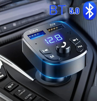 Penjualan Terbaik Hands-free BT Transmitter MP3 pemutar Modulator penerima Audio 2 USB pengisian cepat untuk iphone 17 untuk Android untuk mobil