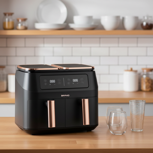 Anbolife Nouvelle <span class=keywords><strong>Friteuse</strong></span> à Air 8L à Double Panier, 8 Menus Préprogrammés, Grand Écran Numérique Intelligent, Contrôle avec 10 Menus Rapides Préprogrammés - Product Image 6