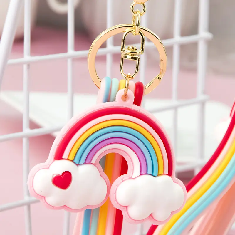 INS vendita calda regali promozionali nuovo Designer stile coreano adorabili ragazze portachiavi Logo personalizzato per bambini regali