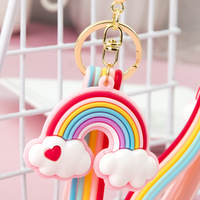 INS Offre Spéciale Cadeaux Promotionnels Nouveau Designer Style Coréen Belles Filles Porte-clés Personnalisé 3d Porte-clés Logo Enfants Cadeaux